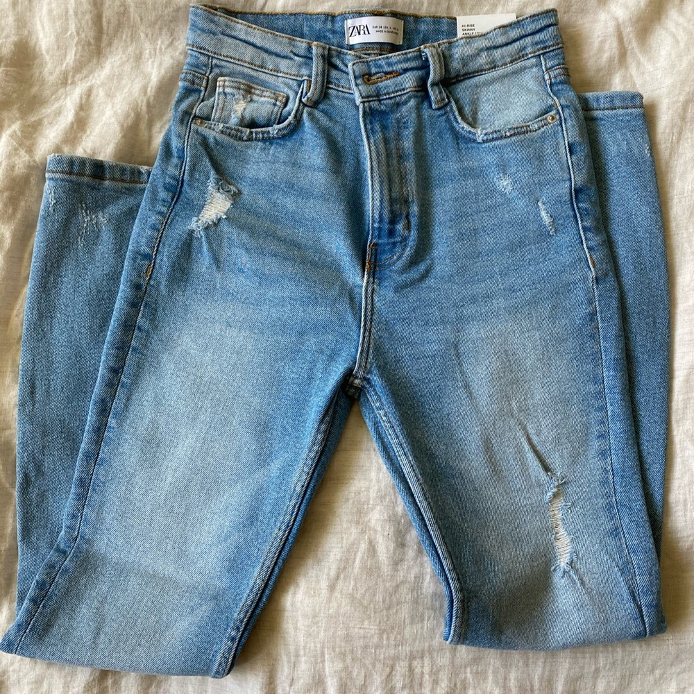 Zara high waisted skinny jeans